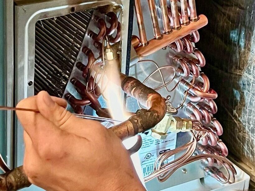 Repairing Evaporator Coil through Brazing